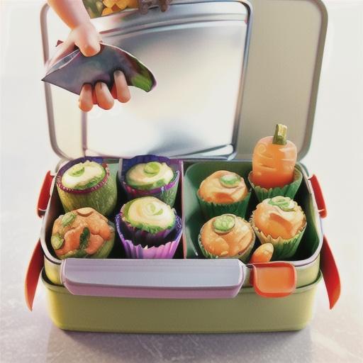 Carrot, zucchini and dill muffins