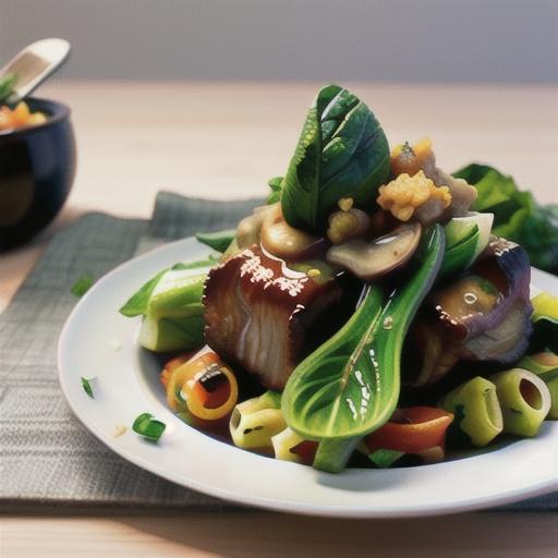 Braised oxtail with bok choy