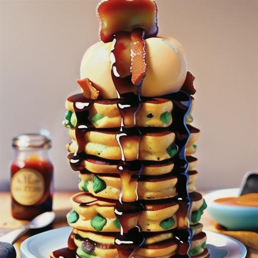 Bourbon, Apple and Bacon Pancakes