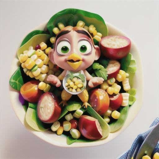 Chicken and sweetcorn salad