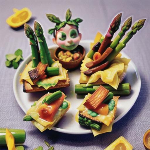 Asparagus filo frittatas