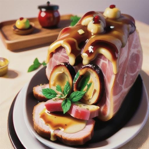 Maple honey mustard glazed ham