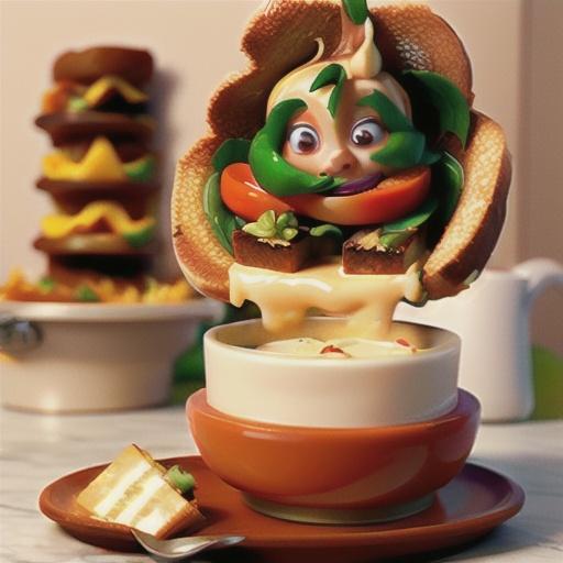 Creamy Tomato Basil Soup with Mini Grilled Cheese Sandwiches