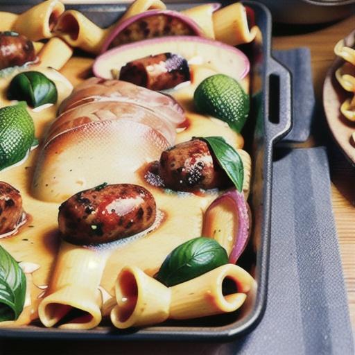 Italian pork sausage pasta bake