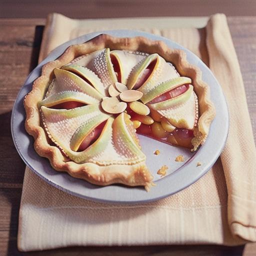Apricot, peach and almond pie