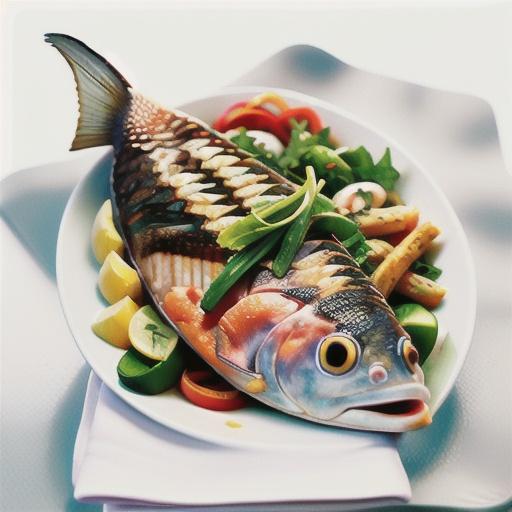 Whole fish with Vietnamese salad