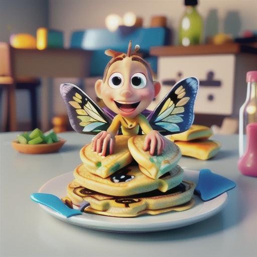Butterfly and Bee Pancakes