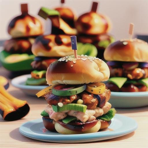 Barbecue Chicken and Squash Sliders