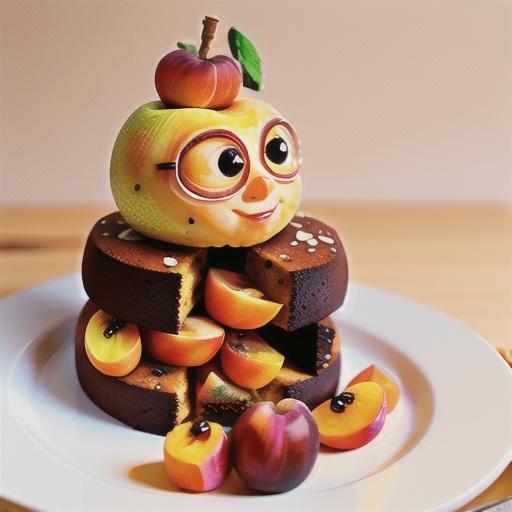 Grilled stone fruit with fresh ginger cake