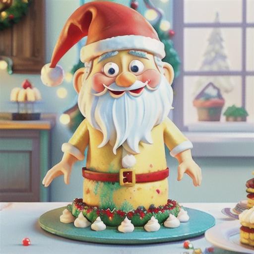 Jolly Santa Claus Cake