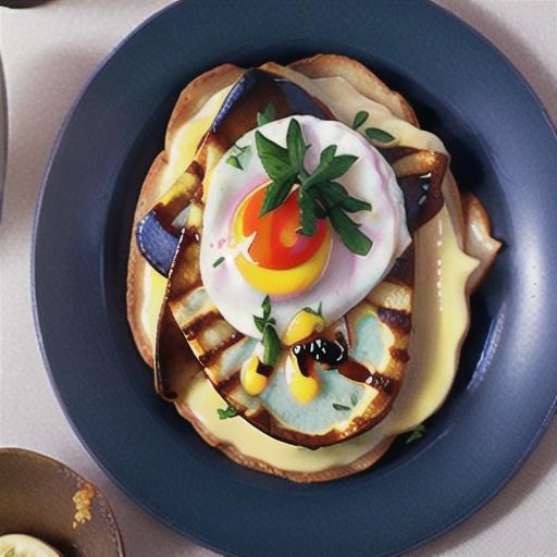 Rarebit with fried egg