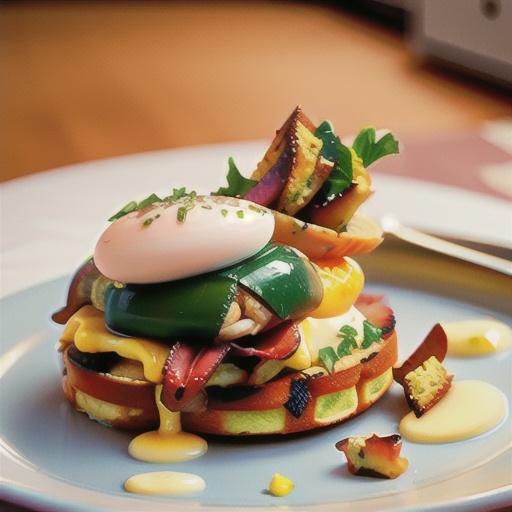 Savory Bacon and Crab Bread Pudding Eggs Benedict