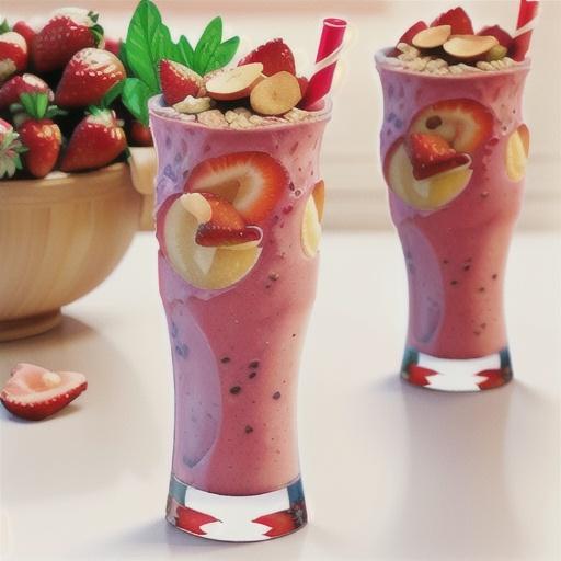 Strawberry Almond Oat Smoothie