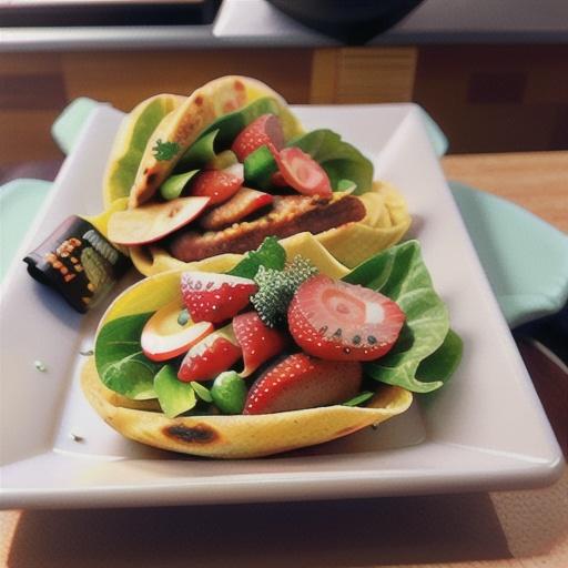 Rotisserie Chicken Wrap with Strawberries