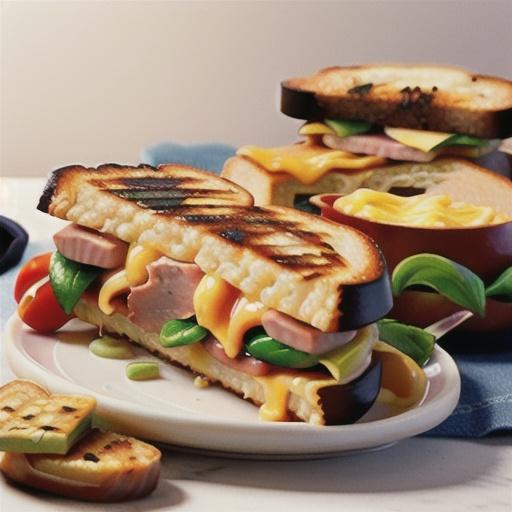 Inside-Out Grilled Ham and Cheese Sandwich