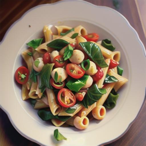 Vegetarian Pasta Sauce with Artichokes and Greens