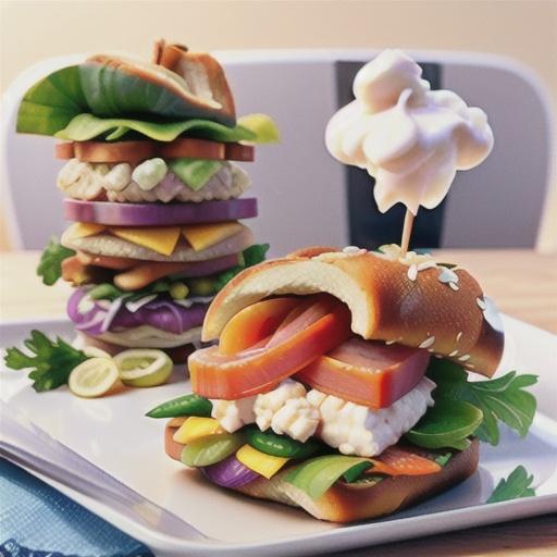 Hot smoked salmon with cottage cheese sub