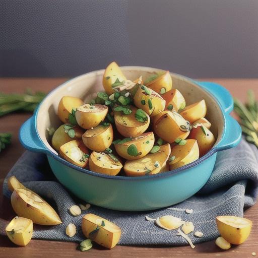 Simple Vegan Garlicky Potatoes