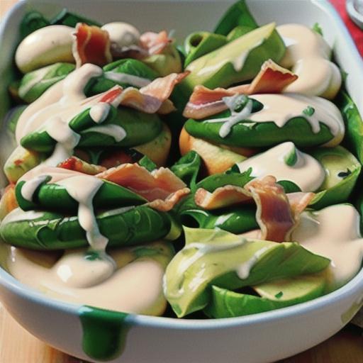 Quick and Easy Creamed Bacon Spinach