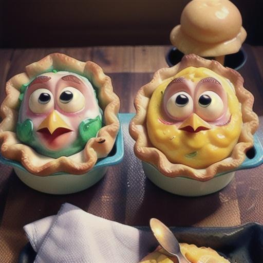 Chicken and mushroom pies