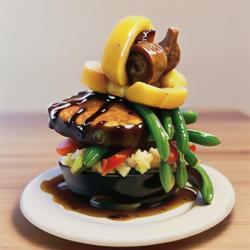 Balsamic beef with green beans and mash