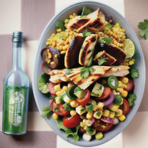 Tex-Mex Chopped Chicken Salad with Cilantro-Lime Dressing