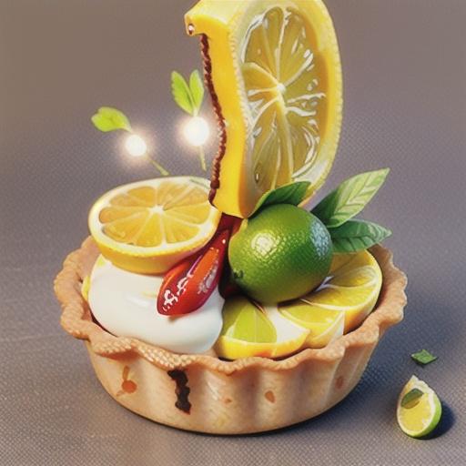 Lemon and lime tart