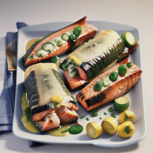 Garlic butter salmon wellington recipe