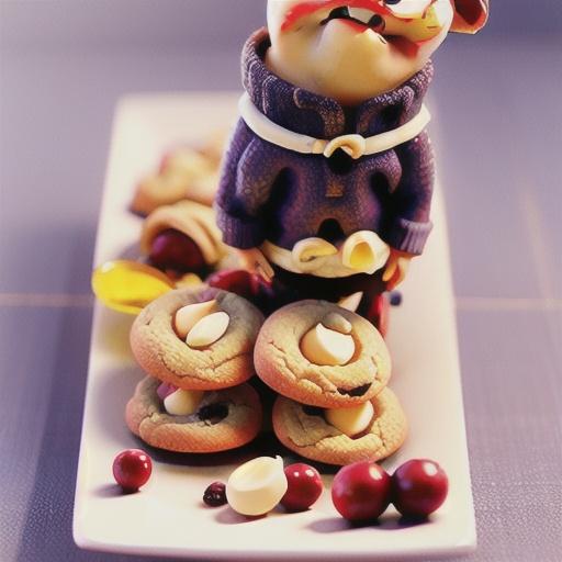 White chocolate and cranberry cookies