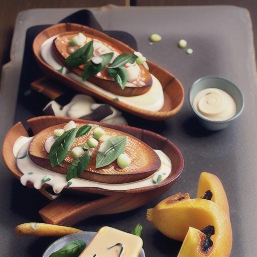 Baked kumara with taleggio