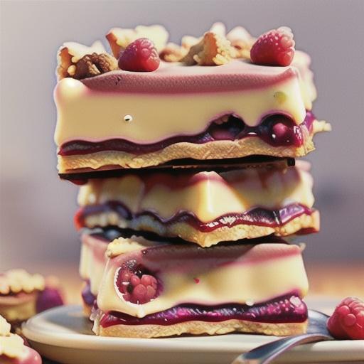 Raspberry crumble custard slice recipe