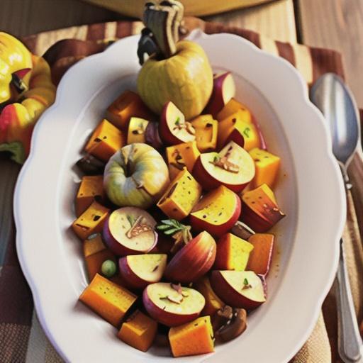 Baked Butternut Squash with Apples