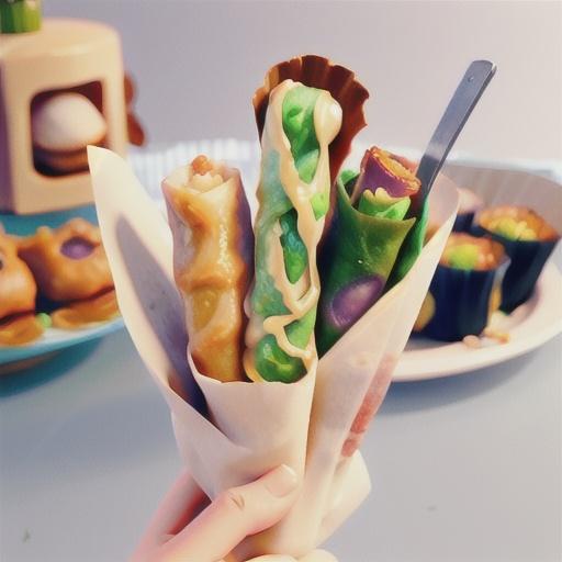 Pastry spring rolls