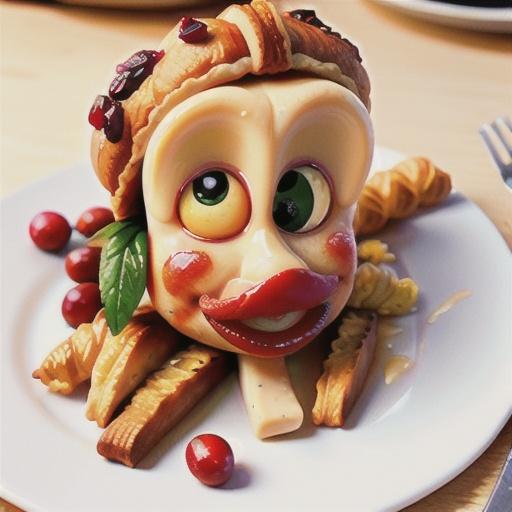 Roasted Chicken and Cranberry Croissants