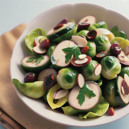 Maple-Dijon Brussels Leaf Salad