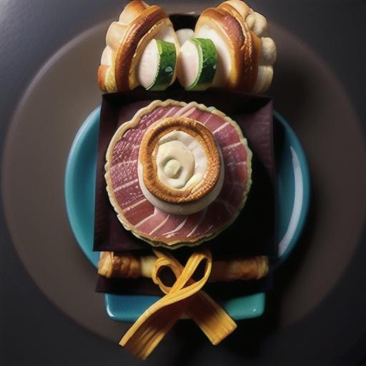 Breakfast Croissants Stuffed with Ham and Gruyere