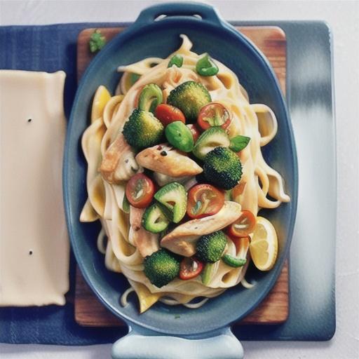 Creamy chicken and lemon fettuccine recipe