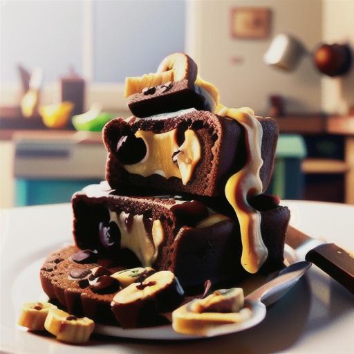 Peanut Butter-Brownie Mix Banana Bread