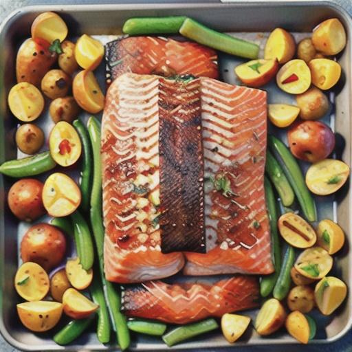 Sheet Pan Salmon and Potatoes