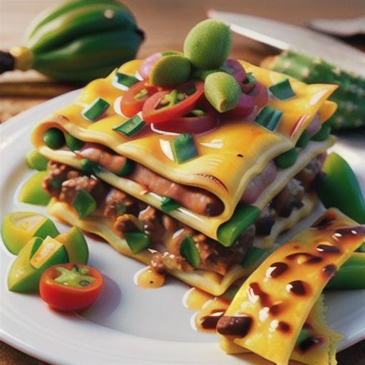 Mexican Lasagna with Cactus