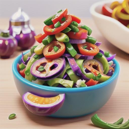 Rainbow slaw with tahini dressing