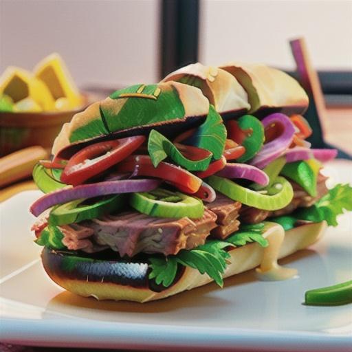 Lemongrass pulled pork banh mi