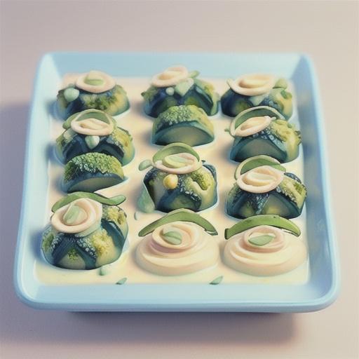 Broccoflower and blue cheese gratin