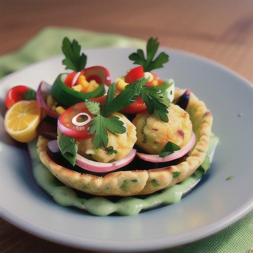 Baked chickpea & lemon falafel with tahini dressing