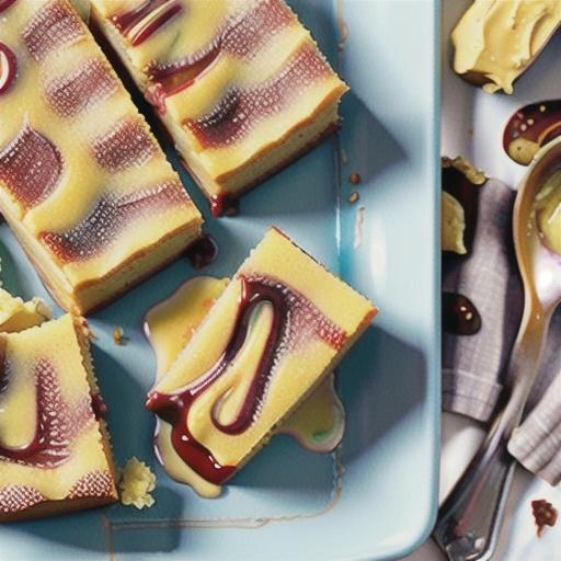 Rhubarb Gooey Butter Cake Bars