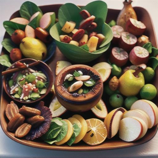 Tamarind and orange roast duck with warm pear salad