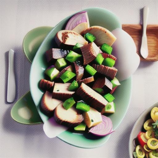 Horseradish beef with winter vegetable salad