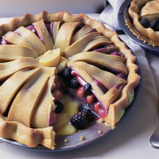 Apple and blackberry pie