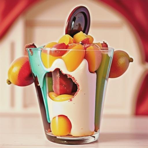 Apricot and passionfruit trifles