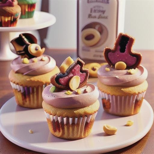 Peanut butter and jelly cupcakes
